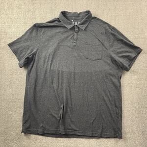 Fox Racing Polo Shirt Adult 2XL XXL Gray Short Sleeve Casual Preppy Men's